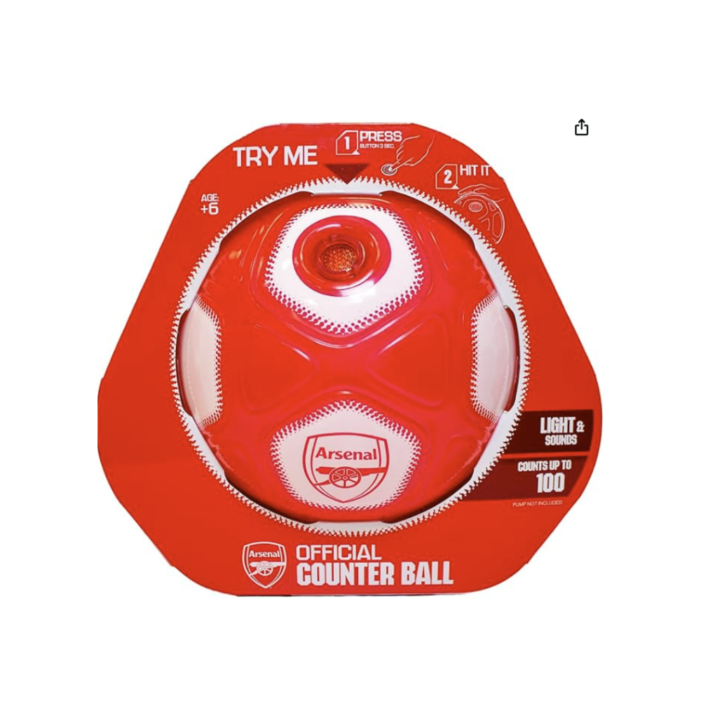 Official Arsenal Smart Ball Counter - Digital Football Score Tracker for Soccer Games, Training & Practice - Perfect for Coaches, Players & Fans