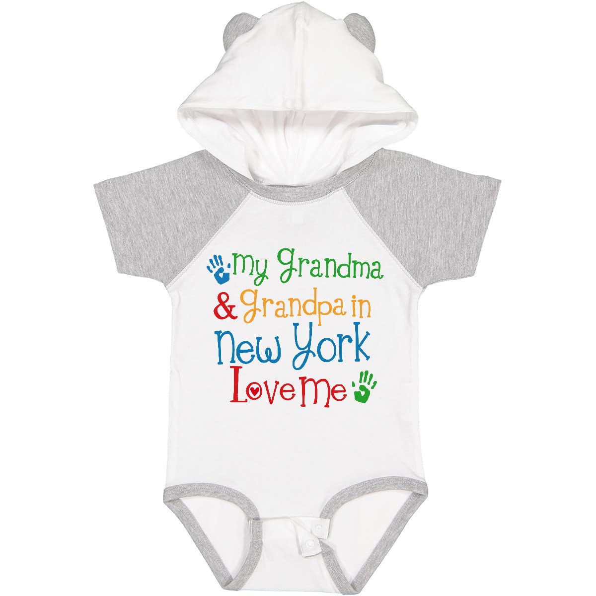 Inktastic New York Grandma Loves Me Baby Bodysuit - Soft Cotton Infant Onesie for Newborns & Toddlers - Perfect for Family Photos, Holidays & Grandparent Visits