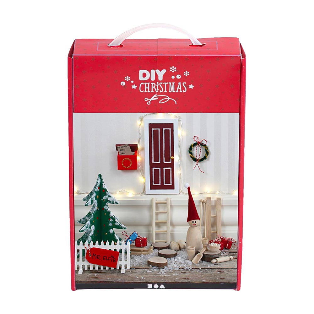 DIY Elf Door Kit with Wooden Pieces - Creative Fairy Garden Accessories for Home Decor & Outdoor Landscaping