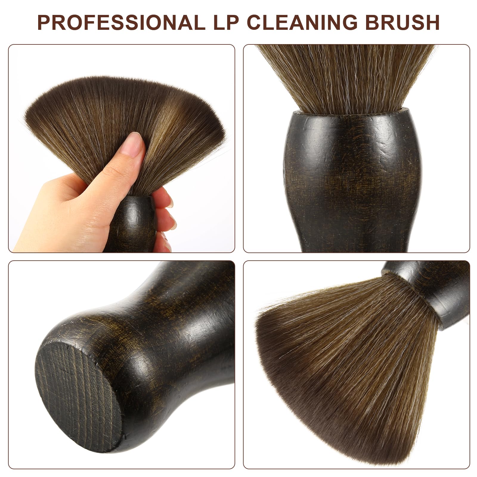 2 Pack Anti-Static Record Brush - Vinyl LP Cleaner for Albums, CDs & Electronics