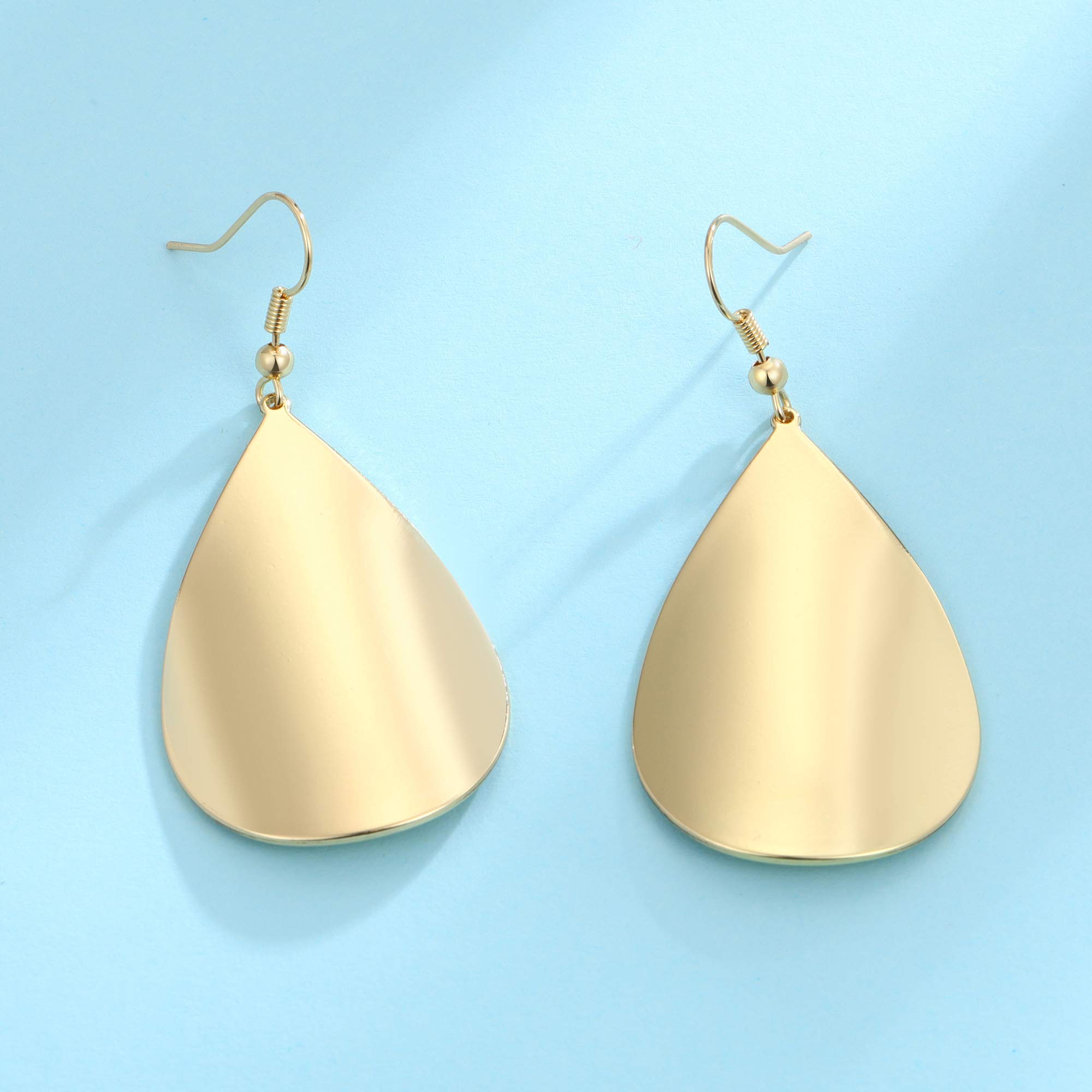 Handmade Teardrop Earrings - Brushed Gold Dangle Earrings for Women | Boho Chic Jewelry for Parties, Weddings & Everyday Wear
