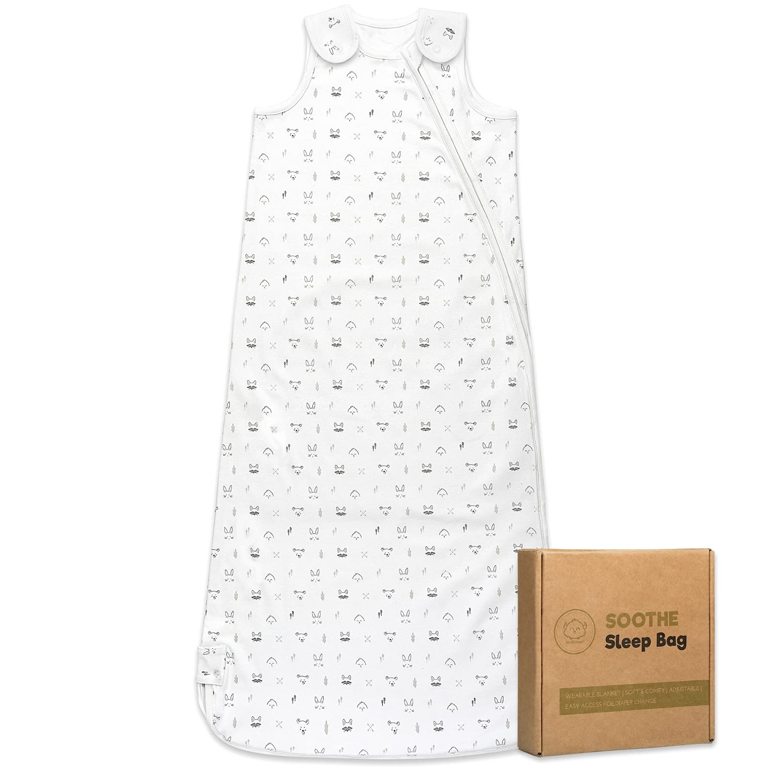 Organic Baby Sleep Sack Wearable Blanket 0-24 Months - Soft Cotton Baby Sleeping Bag for Newborn, Infant, Boy & Girl - Breathable Swaddle Blanket & Baby Sleeper for Safe Sleep - Perfect for Nursery, Daycare & Travel (KeaStory, Large 12-24M)