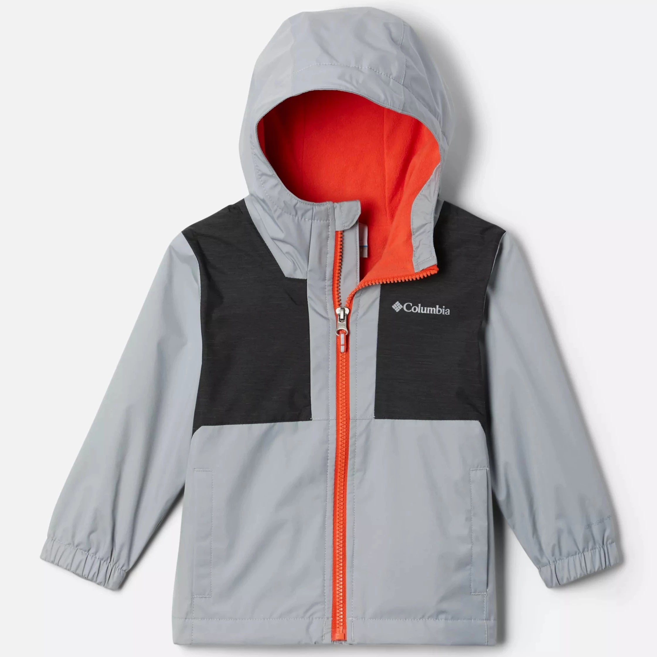 Columbia Grey Fleece-Lined Toddler Jacket for Rainy Trails - Waterproof & Warm Kids Outerwear for Hiking, Playground & Outdoor Adventures
