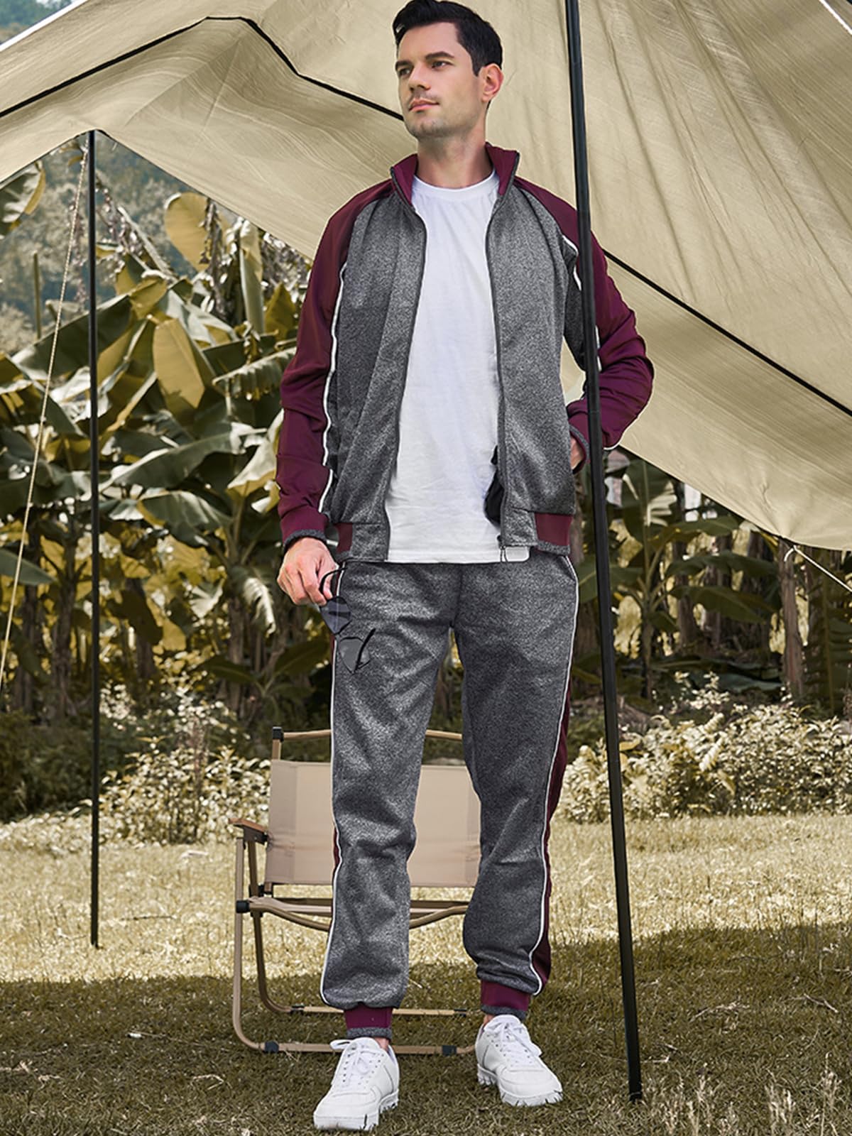 Litteking Men's 2-Piece Tracksuit Set - Long Sleeve Sweat Suit for Casual Wear & Sports Jogging | Gym, Running, Lounge & Streetwear Outfit