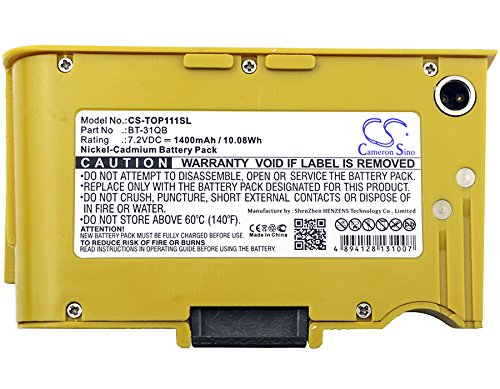 Topcon BT-31Q BT-31QB 101C 111C Replacement Battery - 1400mAh High Capacity Power Pack for Auto Level 101C, 111C, DL-100, DL-101C, DL-102C - Perfect for Surveying Equipment & Construction Site Use