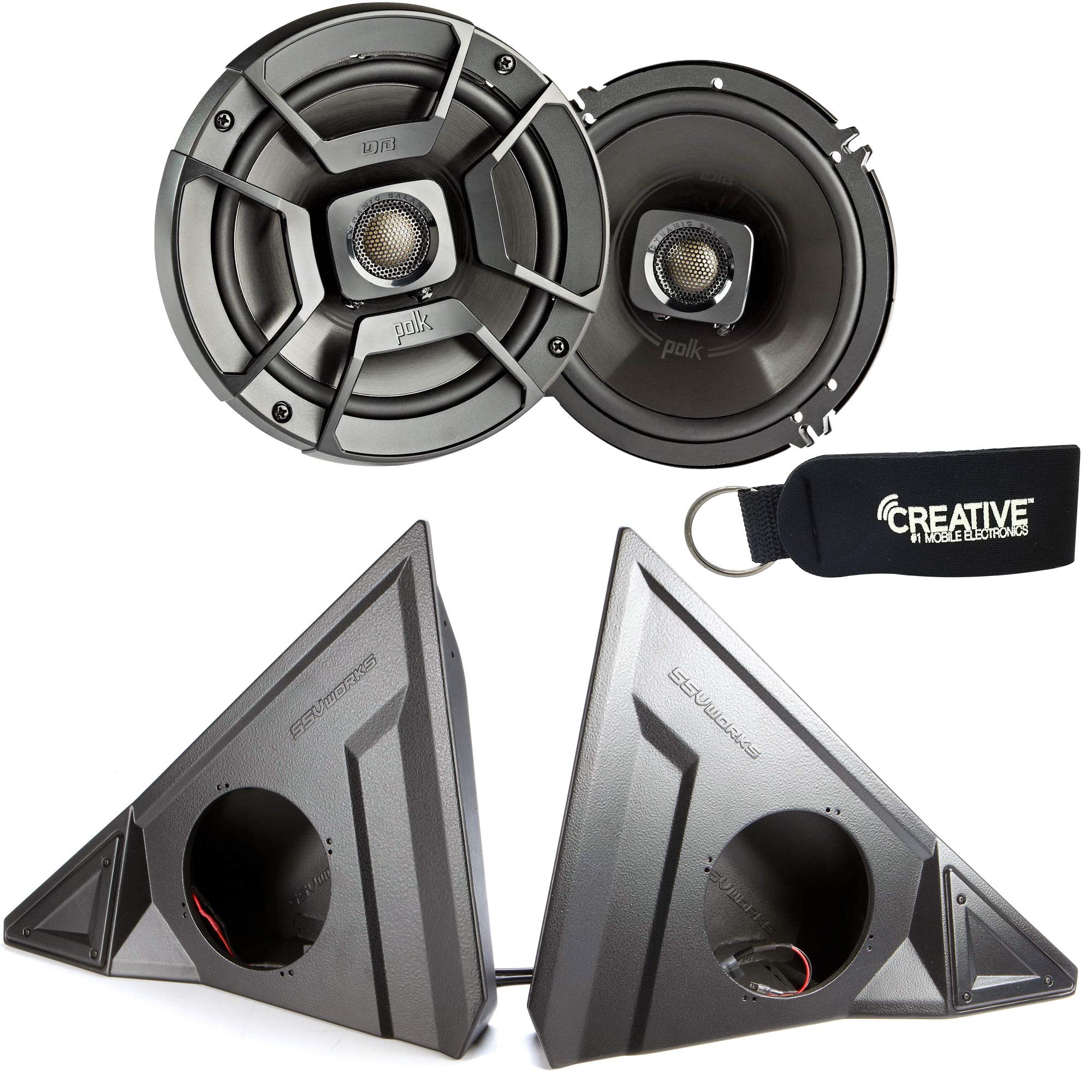 SSV Works SS-F65U Polaris Slingshot Front Kick Pods with Polk DB652 6.5