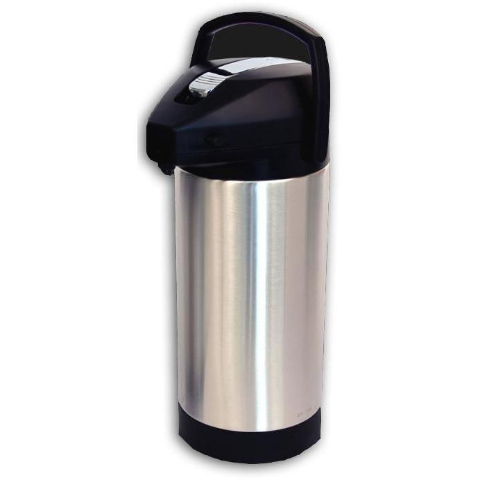 FETCO D06300000 Pump Lever Airpot - 3L Stainless Steel Coffee Dispenser for Office, Restaurant & Catering Use