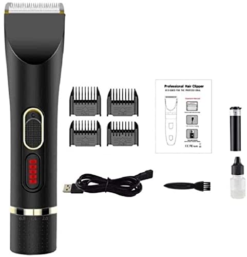 Professional Cordless Hair Clippers for Men - 5-in-1 Beard, Nose, Ear, Mustache & Body Trimmer Kit - Precision Grooming for Home & Travel Use