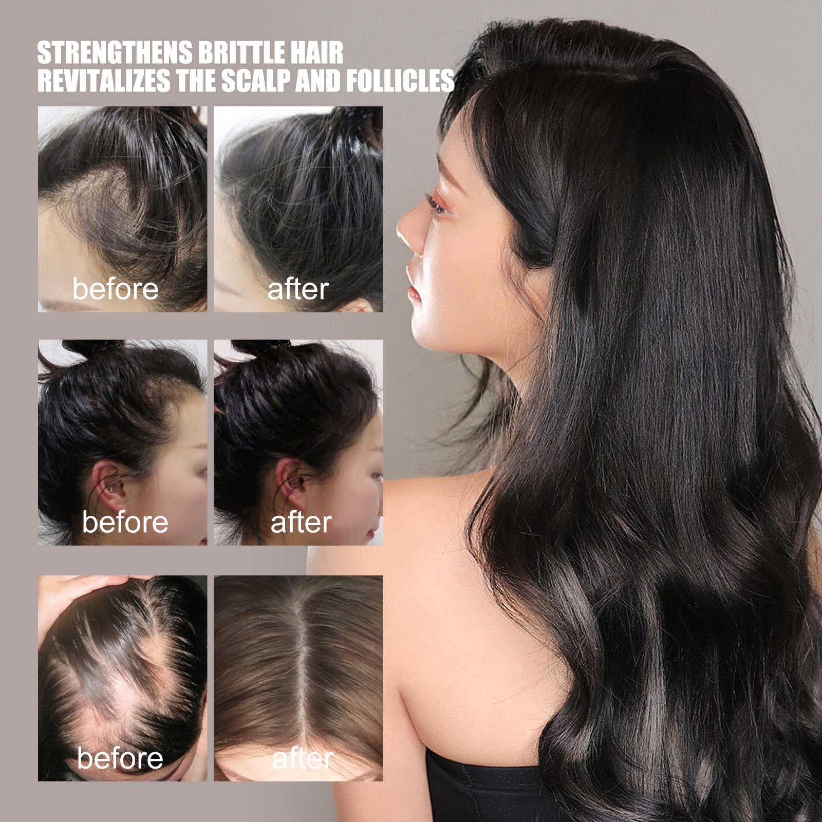 Hair Growth Oil for Repair & Care - Natural Essential Oil for Thicker, Healthier Hair - Perfect for Daily Scalp Massage & Hair Treatment