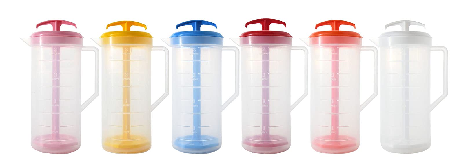 The Original McSir Mixing Pitcher - Red, Set of 3 | Premium Cocktail & Smoothie Mixing Pitcher for Bartenders, Home Bars & Kitchen Use