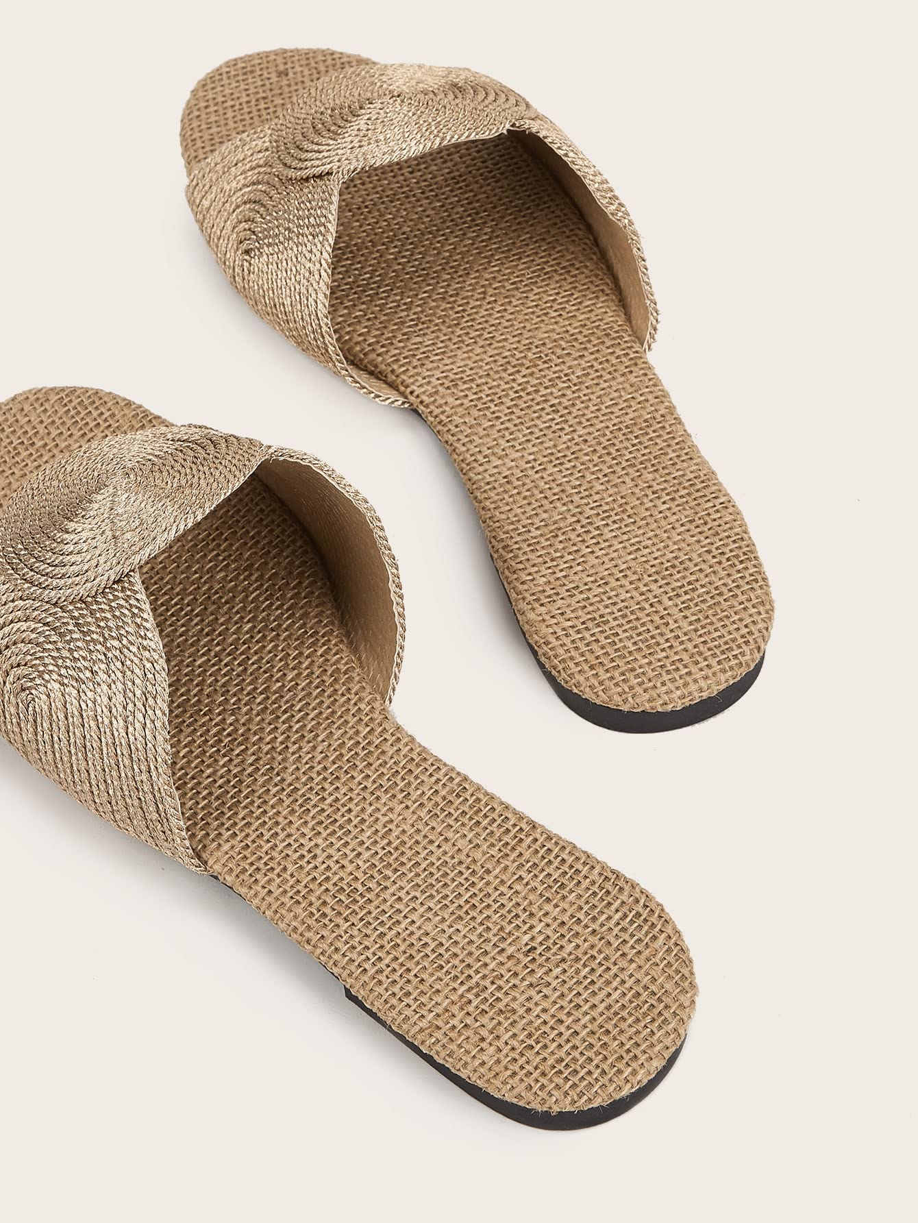 OYOANGLE Women's Boho Beach Sandals - Round Decor Open Toe Flat Slides for Casual Summer Wear | Comfortable Outdoor Shoes for Walking, Vacation & Beach Trips