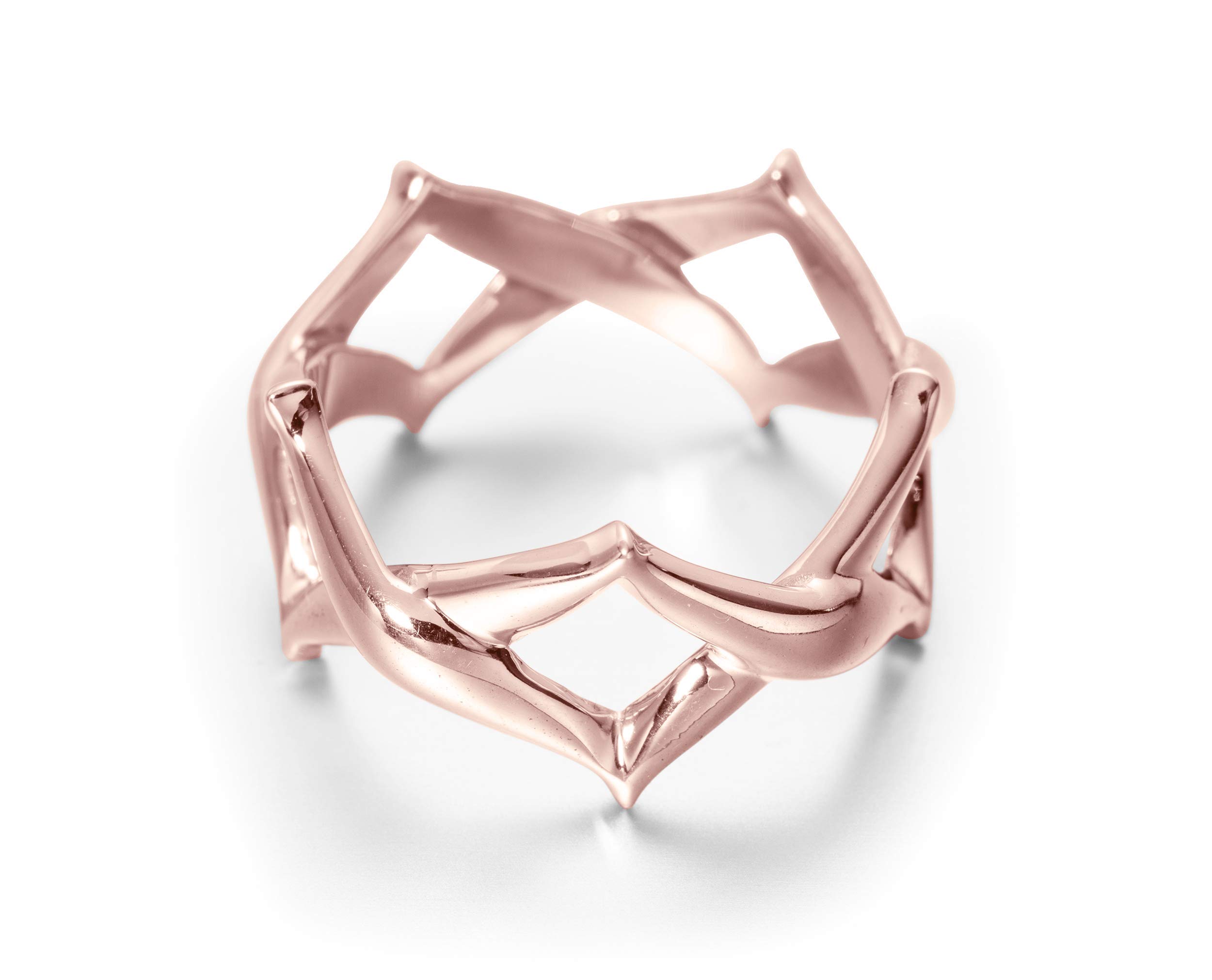 Majade Rose Gold Dipped 925 Sterling Silver Men's Ring - Handmade Promise Ring, Wedding Band & Birthday Gift for Boyfriend - Gun Metal & Rose Gold Plated Eternity Band - Perfect for Anniversaries, Engagements & Special Occasions