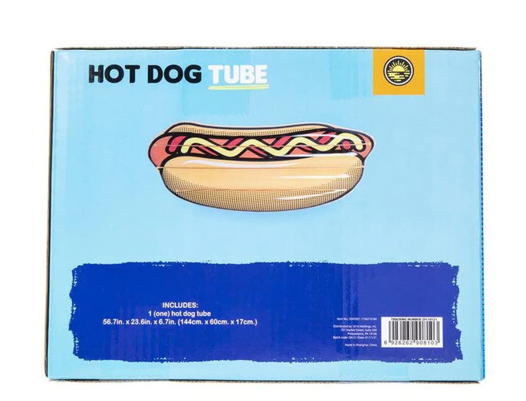 Best Inflatable Hot Dog Tube Pool Float for Kids - Summer Fun Lounge Party Toy for Swimming, Beach & Backyard Water Play