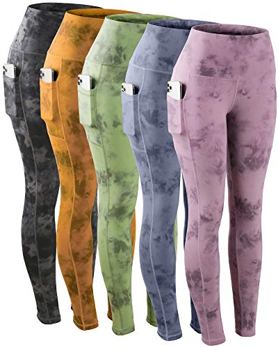 Tie-dye - 5 Packs - Black/Mustard/Grass Green/Lilac Pink/Steel Blue