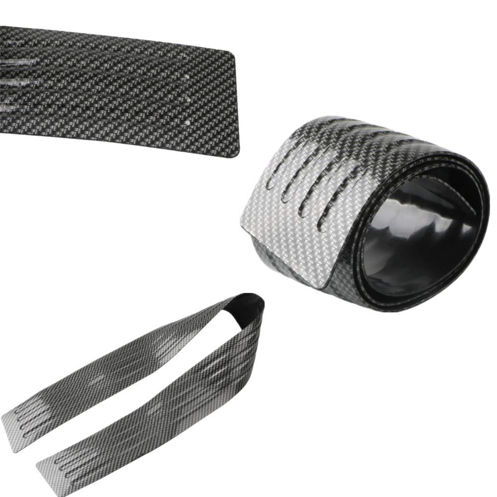 Youngine Universal Carbon Fiber Rubber Rear Bumper Guard Protector - Anti-Scratch Trim Cover for Car, Pickup, SUV & Truck (90cm/35.5in) - Durable Protection for Parking, Off-Road & Daily Driving