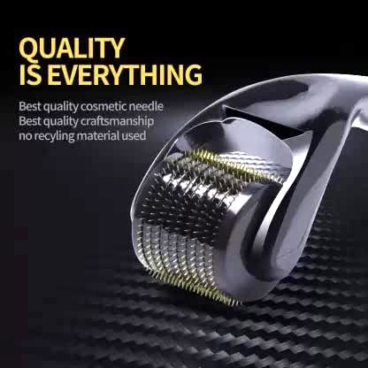 540 Micro Titanium Alloy Needles Hair Growth Roller 0.5mm | Reduce Hair Loss & Stimulate Follicles for Thicker Hair | Easy to Use Derma Roller for Men & Women | Perfect for Home Scalp Care & Hair Regrowth Treatment