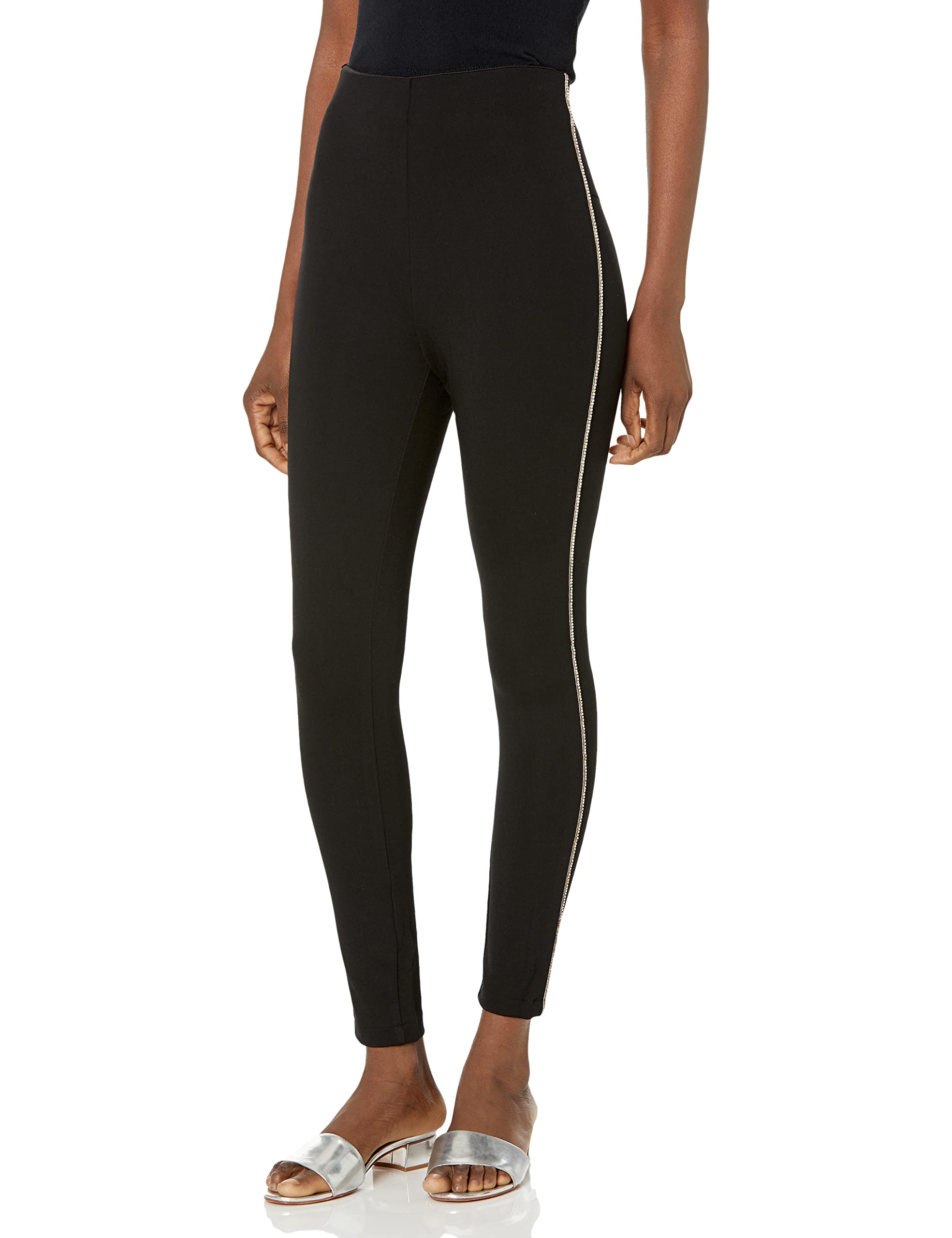 Women's Rhinestone Leggings - Stretchy Pull-On Pants for Dance & Yoga