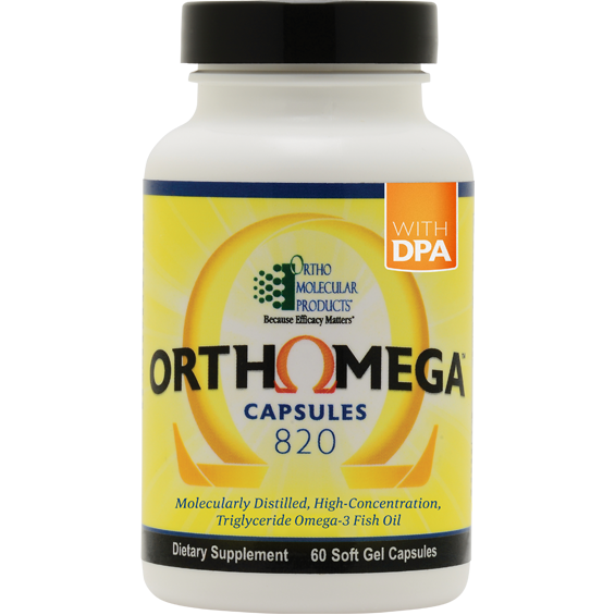 OrthOmega 820 Fish Oil Omega-3 Supplement - 60 Softgel Capsules for Heart, Brain & Joint Health - Supports Cardiovascular Function & Cognitive Performance