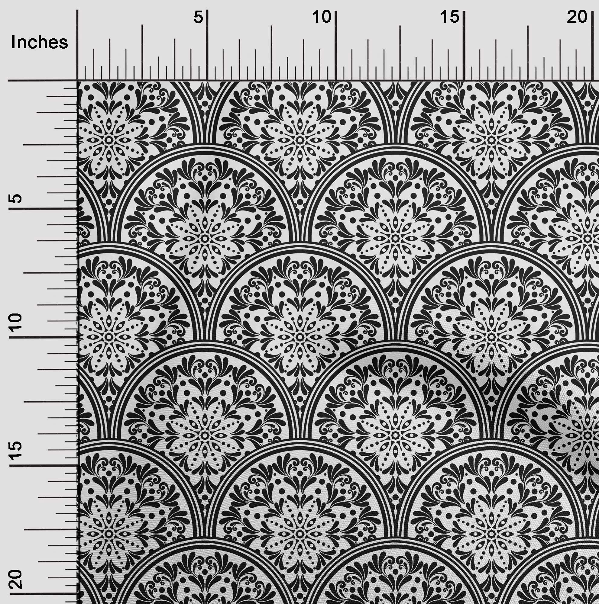oneOone Rayon Black Floral Printed Fabric by The Yard - 56 Inch Wide for DIY Clothing, Dresses, Skirts & Home Decor Sewing Supplies | Soft & Lightweight Material