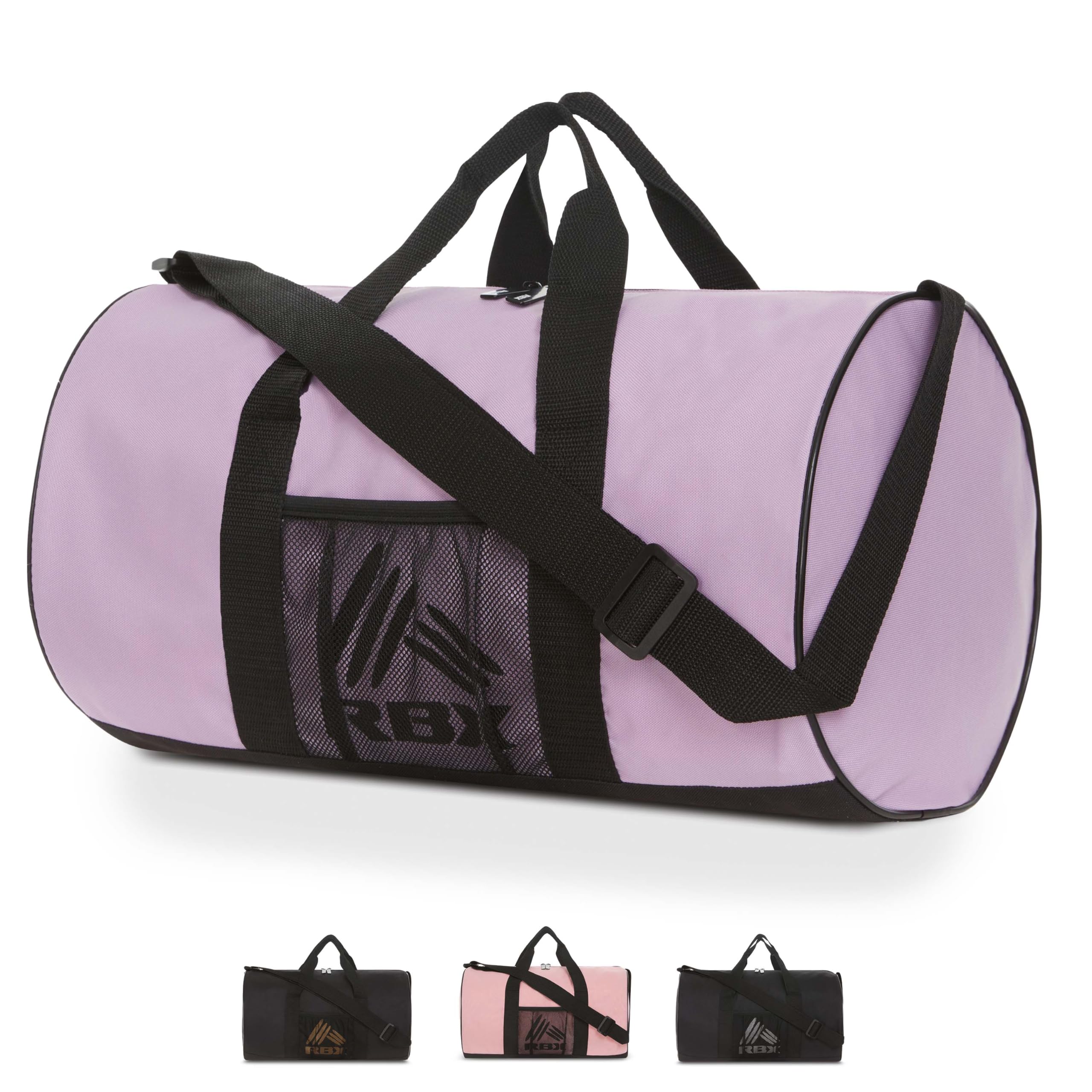 RBX Men's & Women's Small Duffle Gym Bag - Lightweight Travel Sports Duffel for Camping, Weekend Trips, Carry-On & Overnight Stay - Perfect for Workouts, Yoga, Beach & Air Travel with Adjustable Shoulder Strap