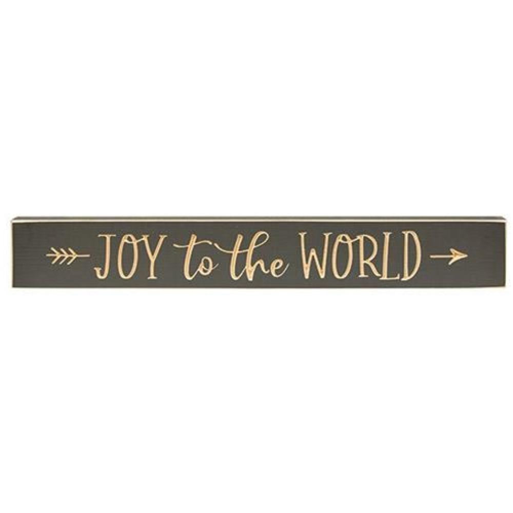 Joy to the World Engraved Wooden Sign - 24 x 3.5 Inches - Christmas Holiday Home Decor - Perfect for Wall Art, Mantel Display & Festive Gift Giving