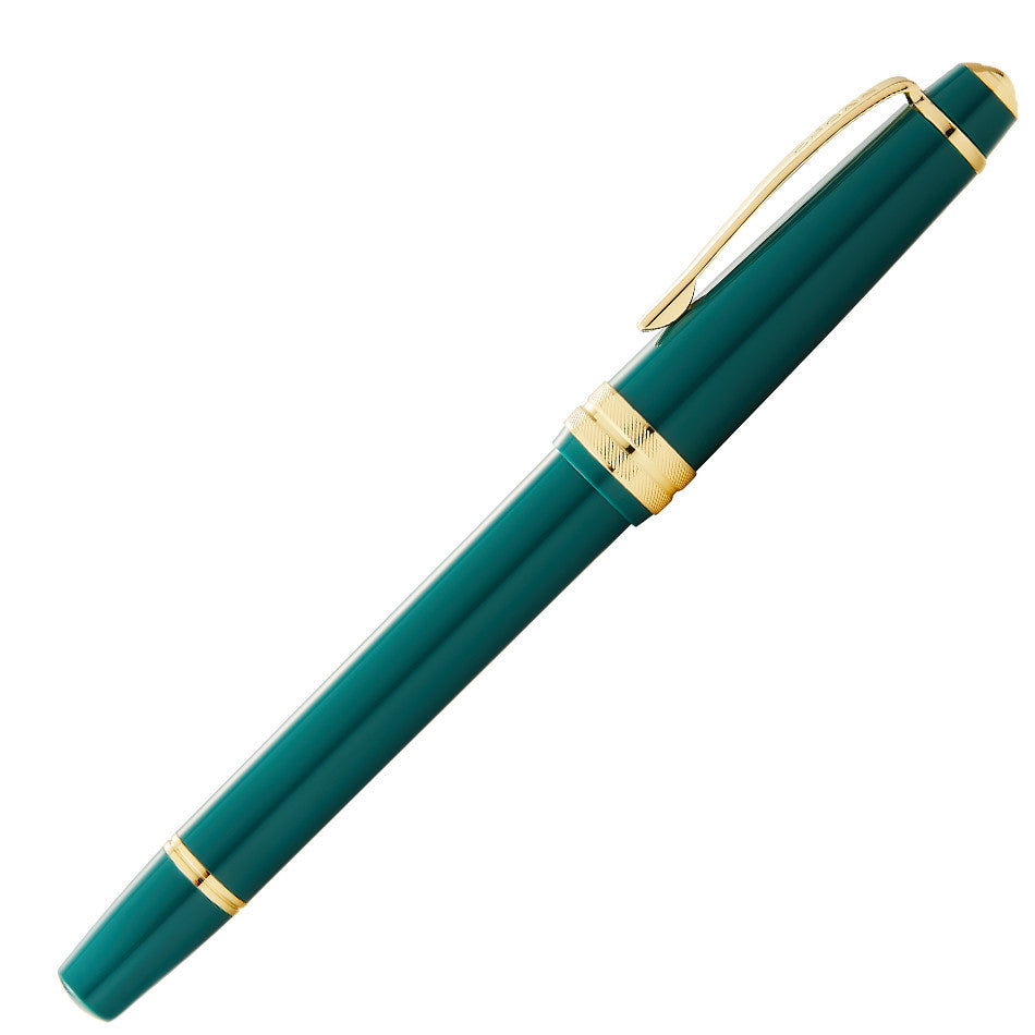 Cross Bailey Light Fountain Pen - Green with Gold Trim - Premium Writing Instrument for Calligraphy, Journaling & Office Use