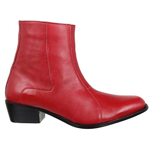LIBERTYZENO Men's Plain & Snake Print Leather Dress Boots - High Ankle Retro Style for Formal & Casual Wear - Perfect for Easter Gifts, Office, Date Night & Special Occasions