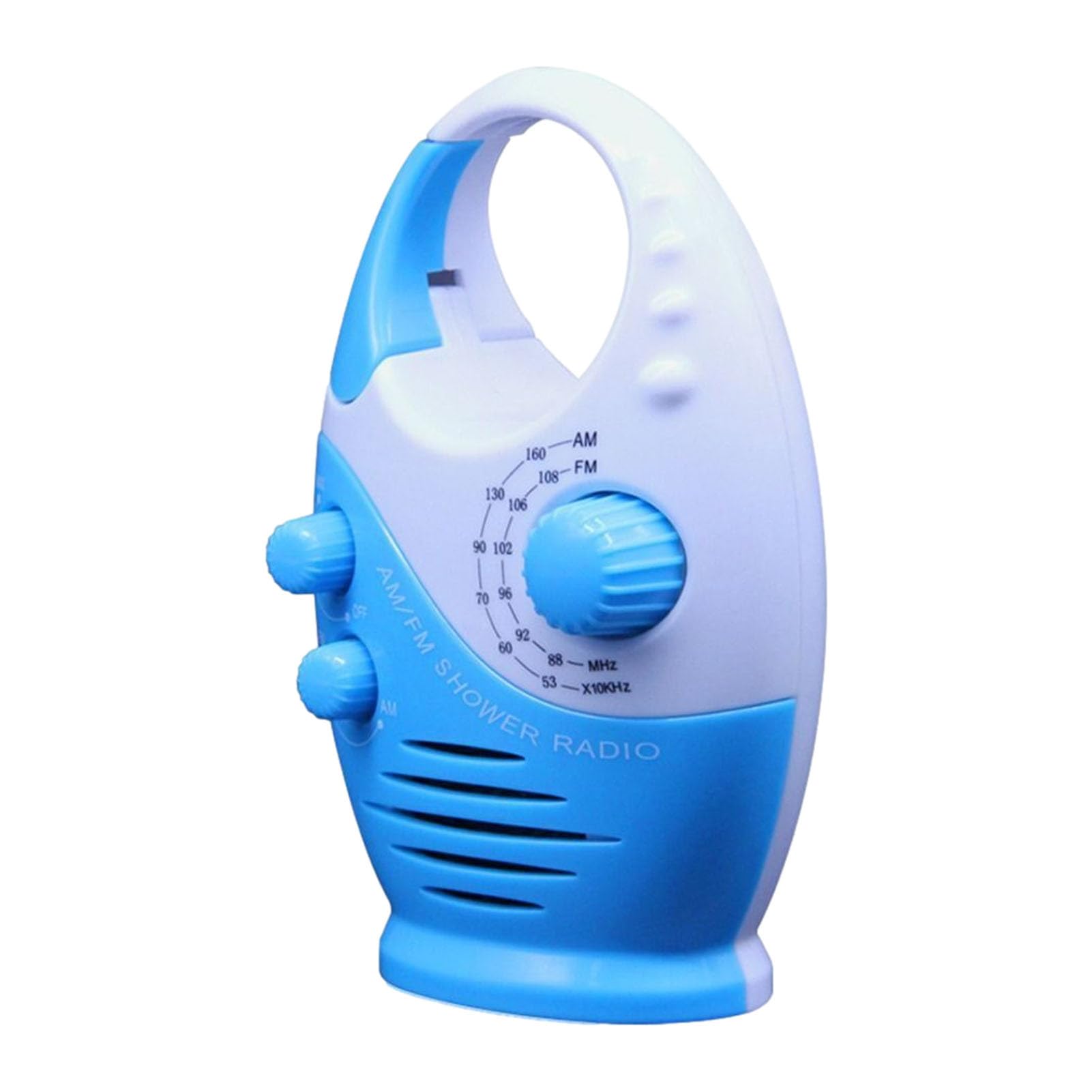 Kasmole Waterproof Outdoor Radio - Portable FM Radio with Bluetooth, Lightweight Mini Speaker for Shower, Bathroom, Beach, Pool & Hot Tub | Perfect for Camping, Hiking & Water Activities