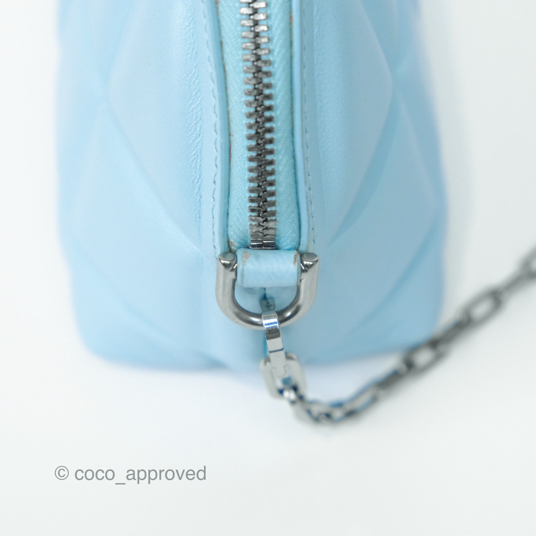 Bottega Veneta Mini Half Moon Bag in Topazio Blue Nappa Lambskin with Silver Hardware - Luxury Crossbody Purse for Women, Perfect for Date Night & Evening Events
