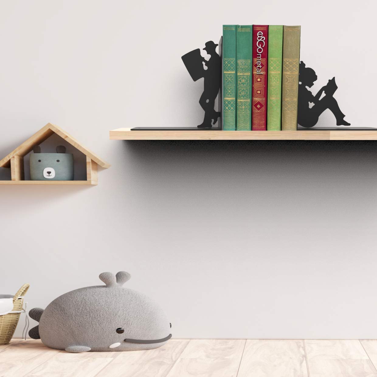 Decorative Bookends & Book Holder Stand - 18x12x18cm Office Organizer for Bookshelf, Desk & Reading Accessories - Perfect for Home, Office & Library Use
