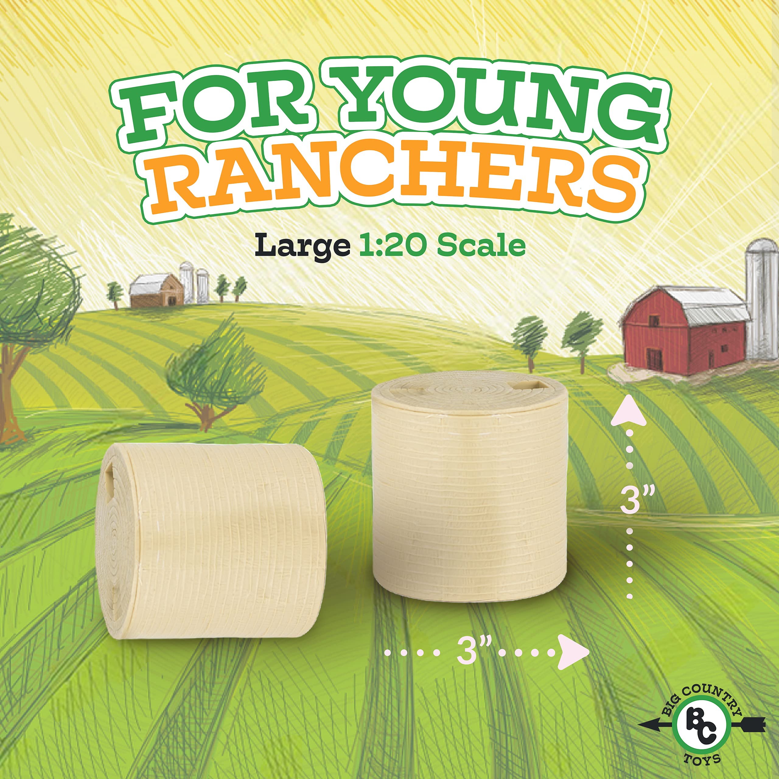 Big Country Toys 5-Piece Farm Hay Bale Set - Realistic Animal Feeding Toy for Kids Ages 3+ | Perfect for Farm Playsets, Pretend Play & Educational Activities