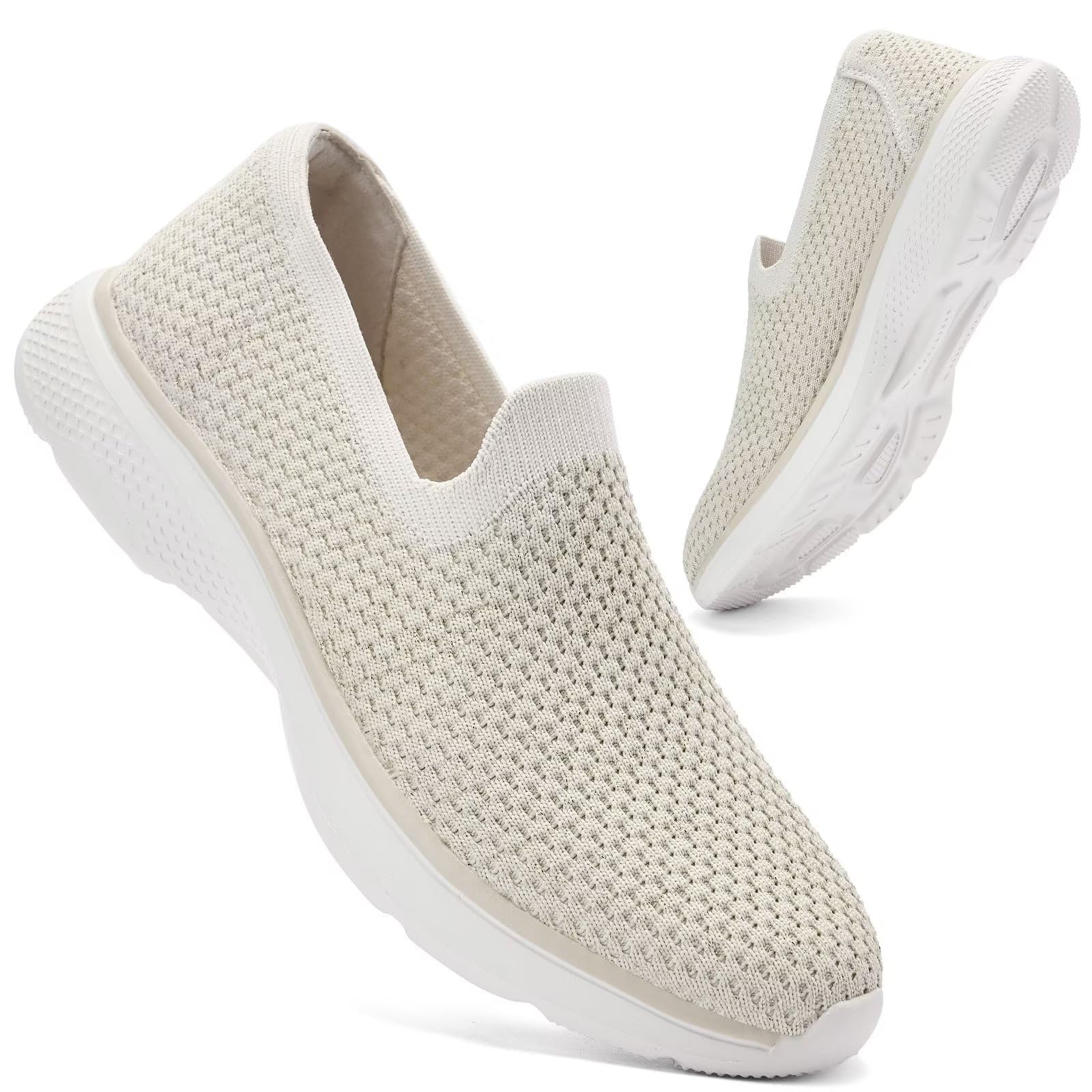 Zuwoigo Women's Casual Slip-On Walking Tennis Shoes - Lightweight Comfortable Workout Sneakers for Gym, Running & Everyday Wear | Perfect for Walking, Jogging, and Fitness Activities