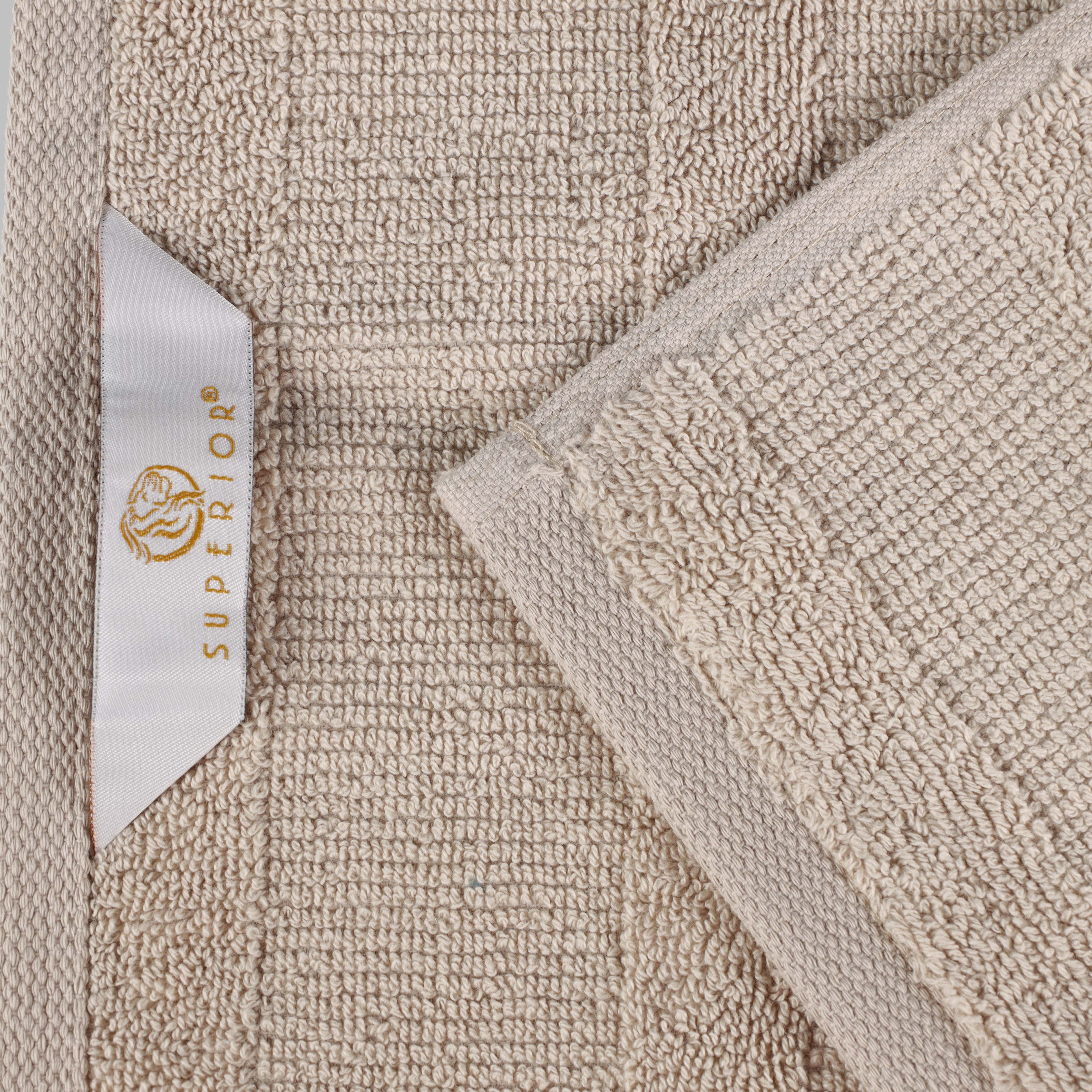 Premium 12-Piece Roma Cotton Ribbed Towel Set - Ultra Soft, Absorbent & Textured Bath Towels for Spa, Gym & Luxury Home Use