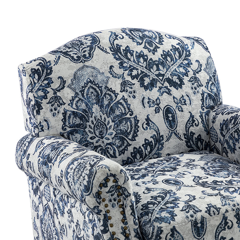 Matteo Upholstered Armchair with Nailhead Trim - Modern Accent Chair for Living Room, Bedroom & Office - Comfortable Lounge Chair with Stylish Nailhead Detailing