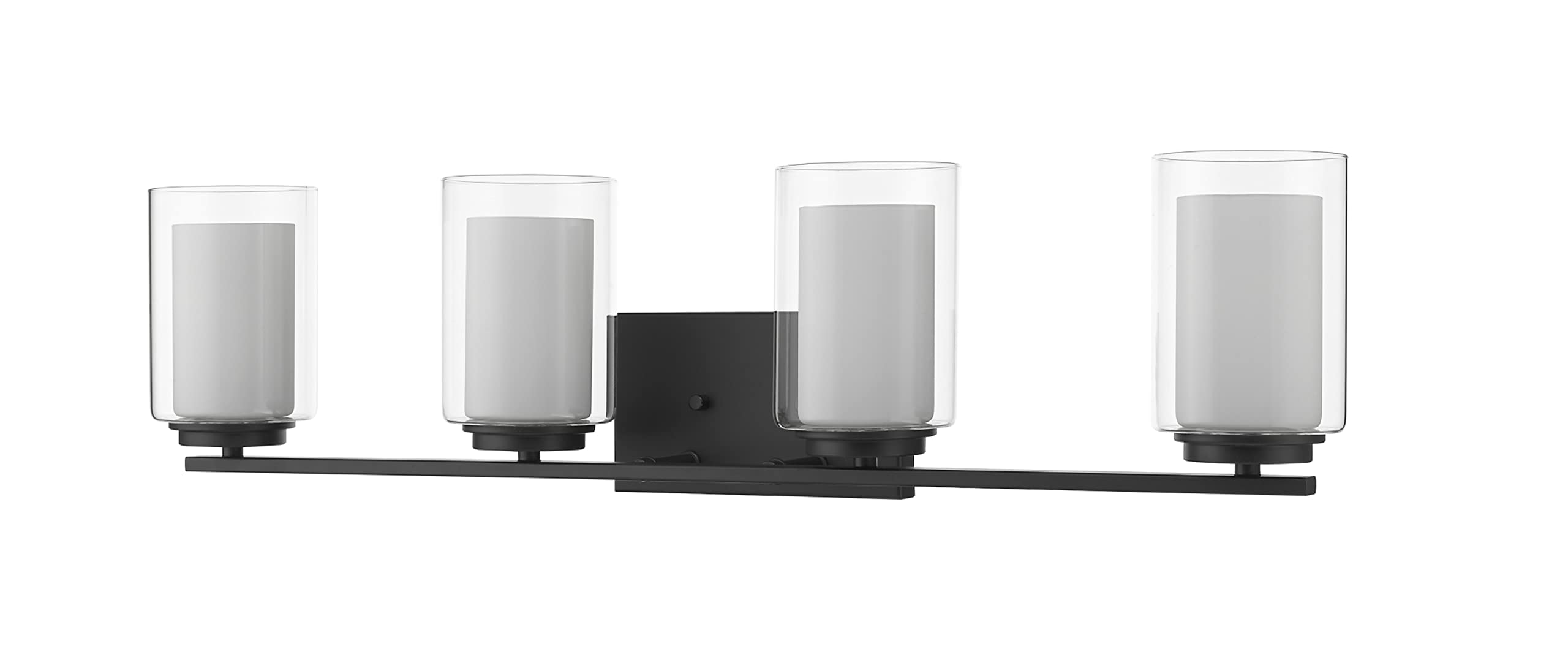 Z-Lite 426-4V-OB 4-Light Bathroom Vanity Light Fixture in Olde Bronze Finish - Perfect for Modern Bathroom and Powder Room Lighting