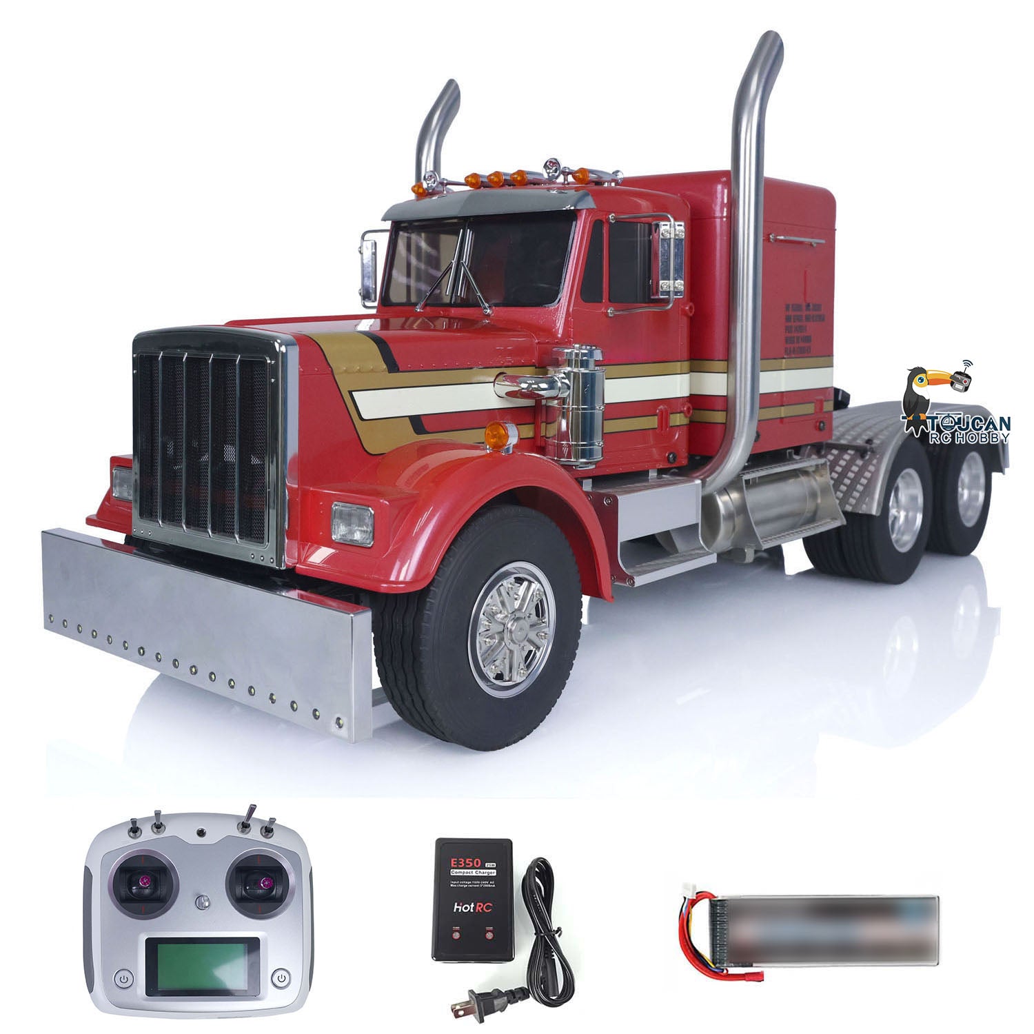 1/14 Scale TAMIYA 56301 6x6 King RC Tractor Truck RTR with Metal Chassis - Ready-to-Run Remote Control Car Model for Off-Road Racing and Collectors