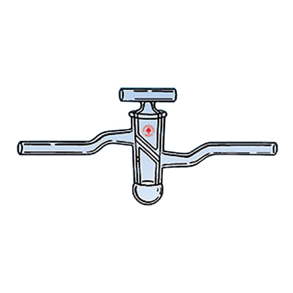 8209-04 High Vacuum Oblique Bore Stopcock with Hollow Plug, 2mm Size - Premium Lab Glassware for Chemistry Experiments & Scientific Research