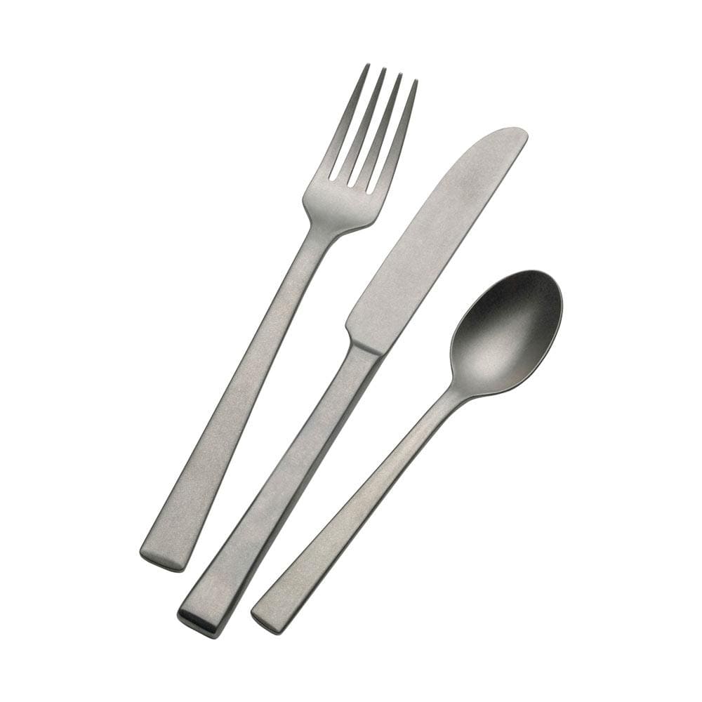 York Stonewash 12-Piece Stainless Steel Flatware Set - Service for 4 - Elegant Dinnerware for Everyday Use, Dinner Parties & Special Occasions