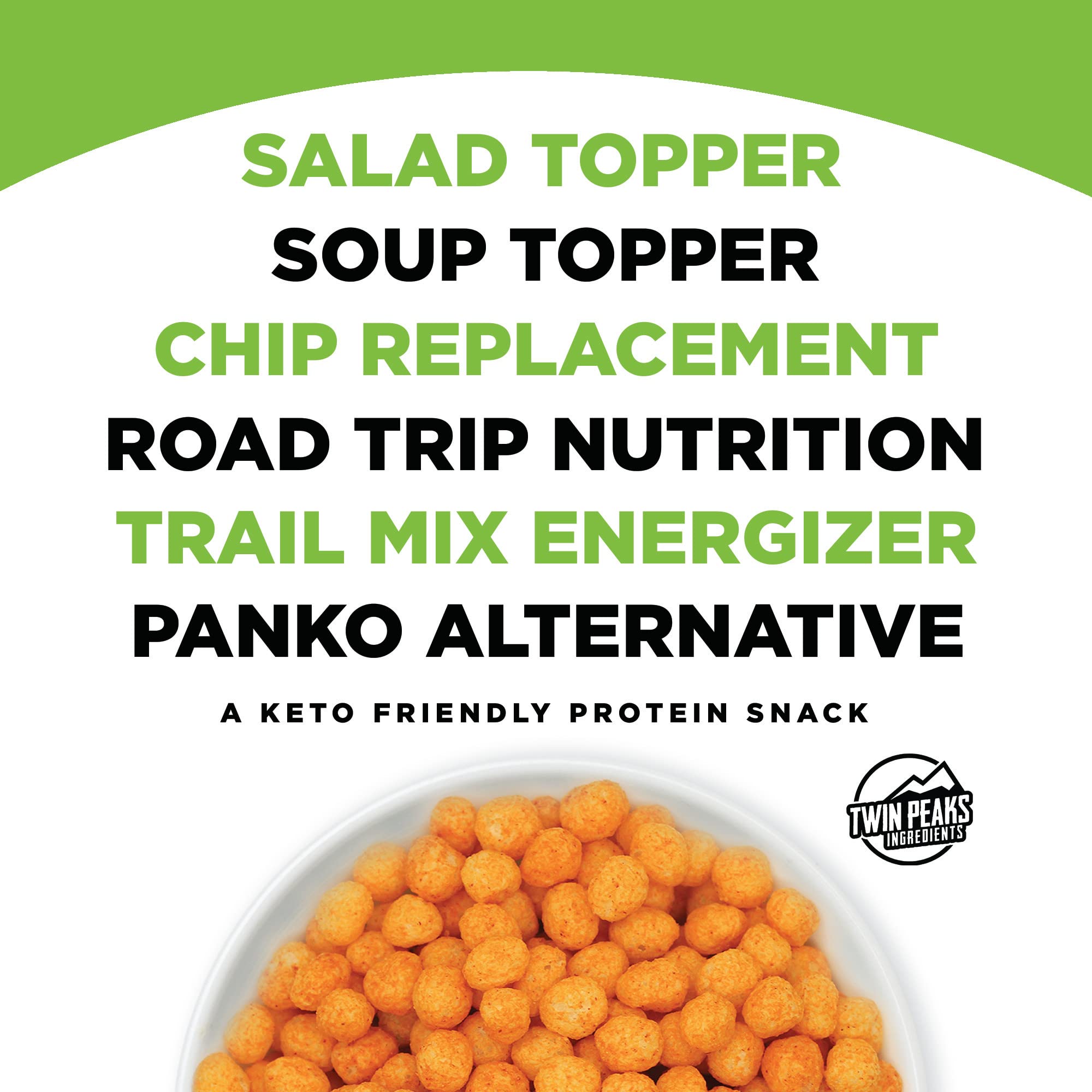 Twin Peaks Protein Puffs - Keto Friendly Low Carb Snack, Jalapeno Cheddar Flavor (10.6oz, 21g Protein, 2g Net Carbs) | High Protein Crunchy Healthy Snacks for Weight Loss, Gym & On-the-Go Lifestyle