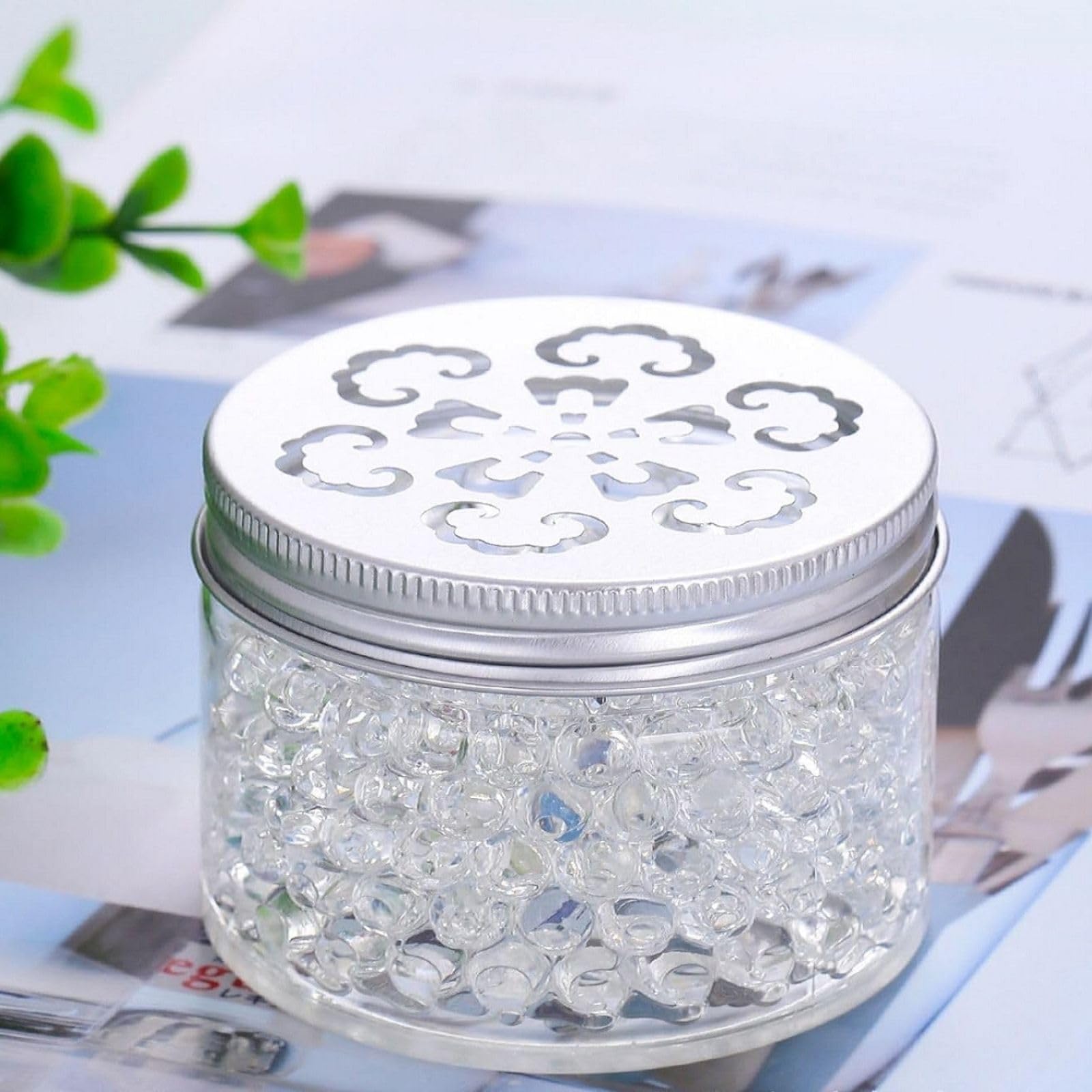 12-Piece Set of 3 Style Solid Perfume & Aroma Diffuser Empty Jars - 80ml (2.7oz) Round Containers with Hollow Screw Lids - Perfect for DIY Aromatherapy, Essential Oils, Wax Melts & Home Fragrance Storage (Great for Bathroom, Bedroom, Office & Car Use)