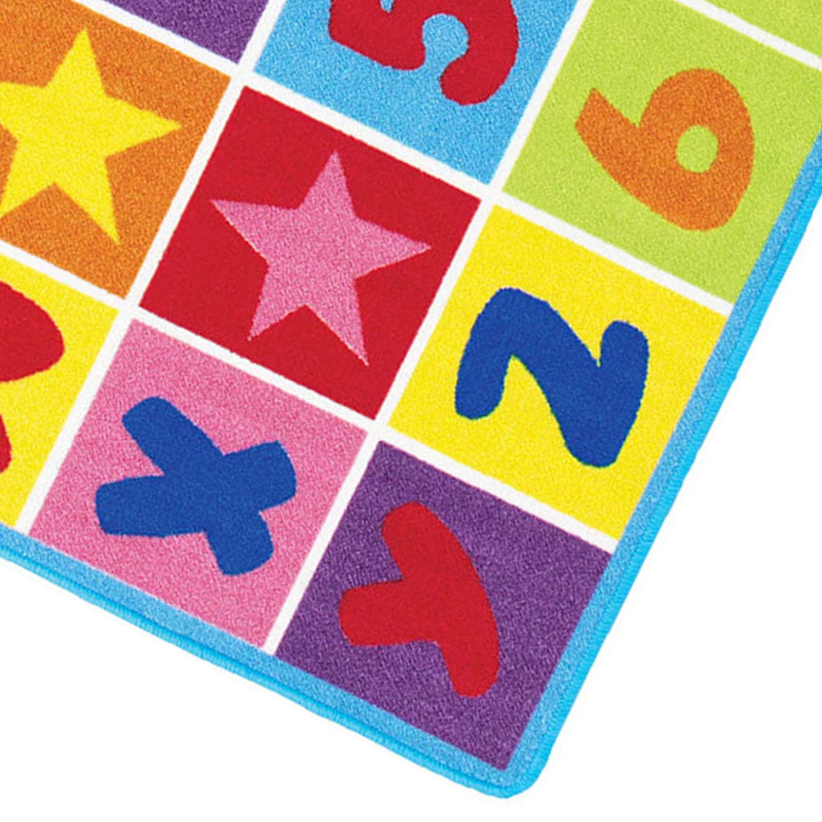 Benjara 81x57 Inch Tufted Alphabet Print Kids Room Rug - Soft Non-Slip Nursery Carpet for Playroom, Bedroom & Learning Spaces | Multicolor Educational Rug for Toddlers