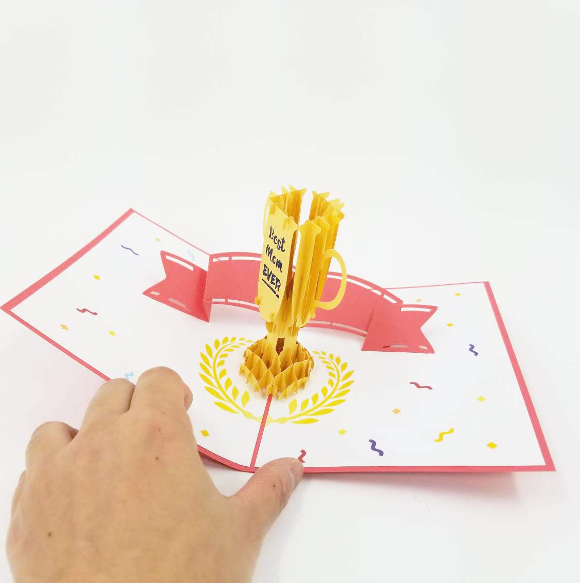 Best Mom Ever 3D Pop Up Greeting Card - Mother's Day, Birthday & Special Occasion Gift for Mom | Heartwarming Surprise for Mother's Day Celebrations, Mom's Birthday & Thank You Moments