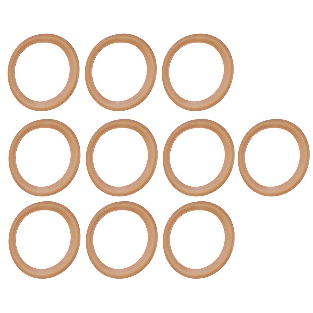 10 Pcs Piston Pump Ring Set, Durable Rubber Cylinder Seal 3x2.2x0.04in - Air Compressor Replacement Parts for Industrial Machinery & Automotive Repair