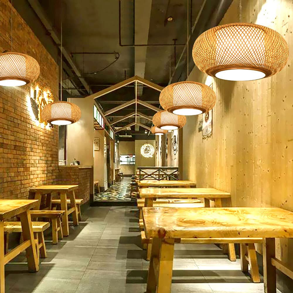 Modern LED Bamboo Chandelier - Industrial Pendant Light with Chinese Style for Dining Room, Farmhouse & Lodge Decor | Perfect for Wedding, Living Room & Ceiling Lighting