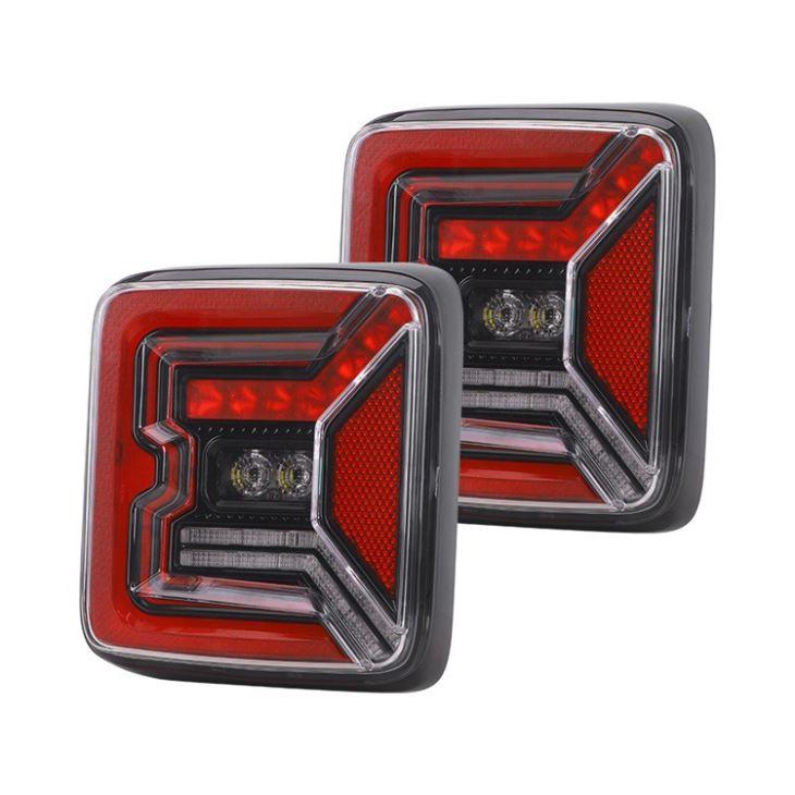 Jeep JL JLU LED Bat Tail Lights Pair - Waterproof & Durable Brake Lights for Off-Roading, Night Driving & Custom Upgrades