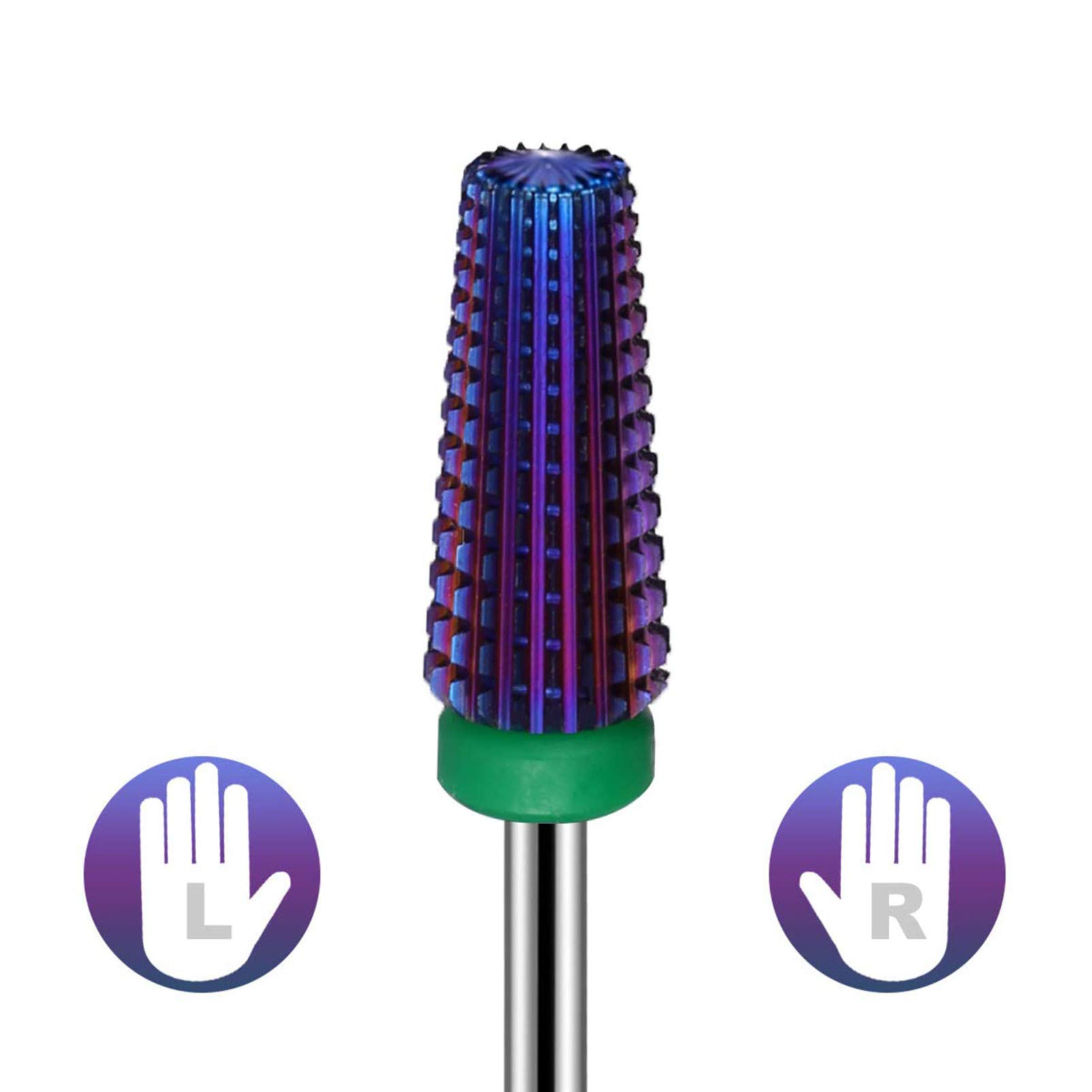 Lurrose Professional Electric Nail Drill Bits Set - 1PC Steel Nail Grinding Head for Acrylic Nails, Manicure & Pedicure Tools with Alloy Tip - Perfect for Nail Salon, Home Use & DIY Nail Art (Purple)