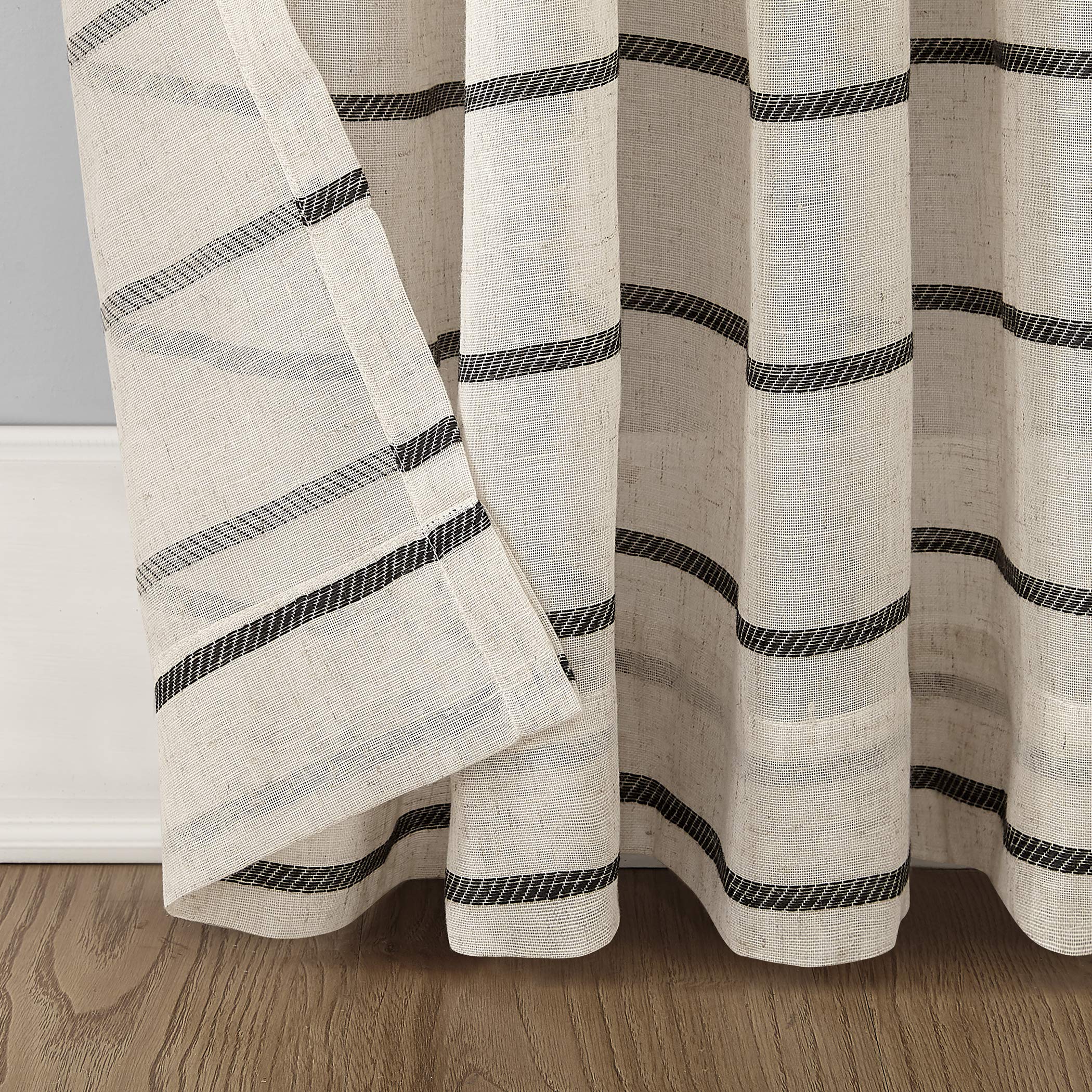 Clean Window Twill Stripe Anti-Dust Sheer Curtain Panel - Allergy & Pet Friendly - 52