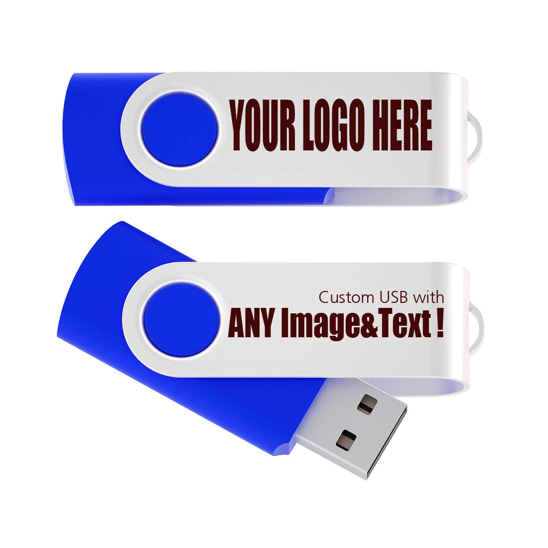 Customized USB Flash Drive 512MB 25 Pack - Personalized Thumb Drive Memory Stick in Gift Box for Business Promotions, Wedding Favors & Bulk Data Storage