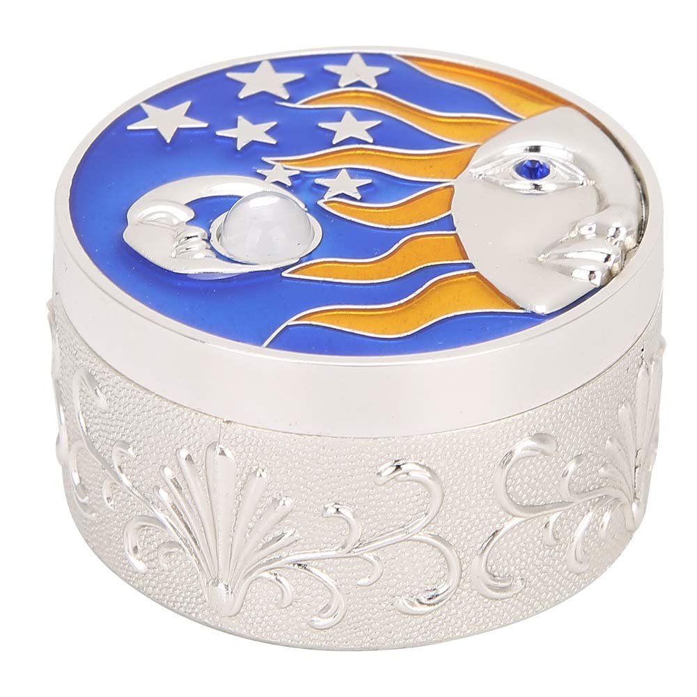 Vintage Jewelry Box with Silver Edge - Handcrafted Trinket Storage Case for Necklaces, Rings & Earrings - Elegant Decorative Organizer for Home, Gift & Travel Use