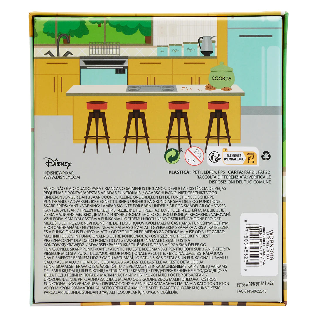 Disney Pixar The Incredibles Jack Jack Emotions Pin Set - Collectible Character Enamel Pins for Fans, Gifts, and Cosplay Accessories - Perfect for Disney Lovers, Pin Trading, and Costume Parties